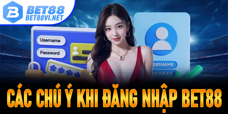 Các chú ý khi đăng nhập Bet88
